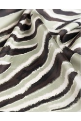 MIX AND MATCH Scarf Olive Zebra Πράσινο Μαντήλι